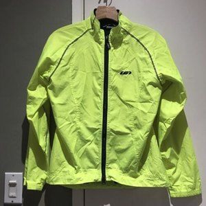 EUC LOUIS GARNEAU Biking Cycling Jacket Reflector Vented LGI Women sz S yellow